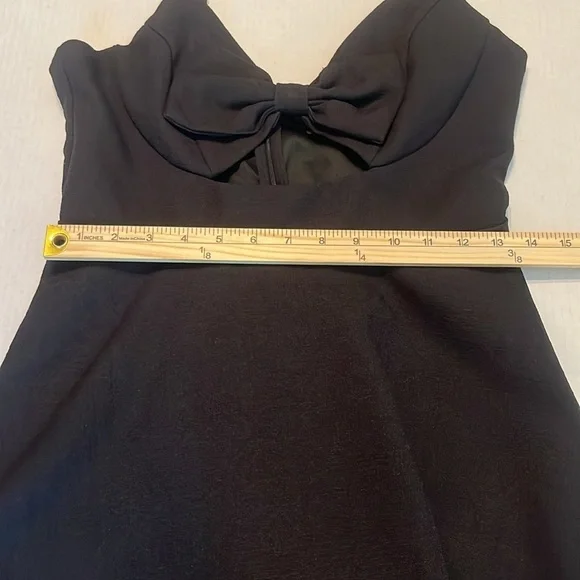 Lulus Better Bow-lieve It Black Skater Dress Size L - Picture 7 of 15